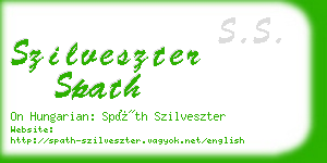 szilveszter spath business card